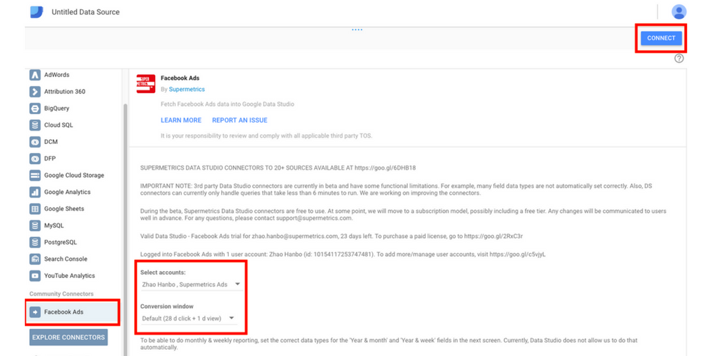 supermetrics for google data studio connect facebook other marketing platforms to data studio product hunt - announcing a new connector instagram insights