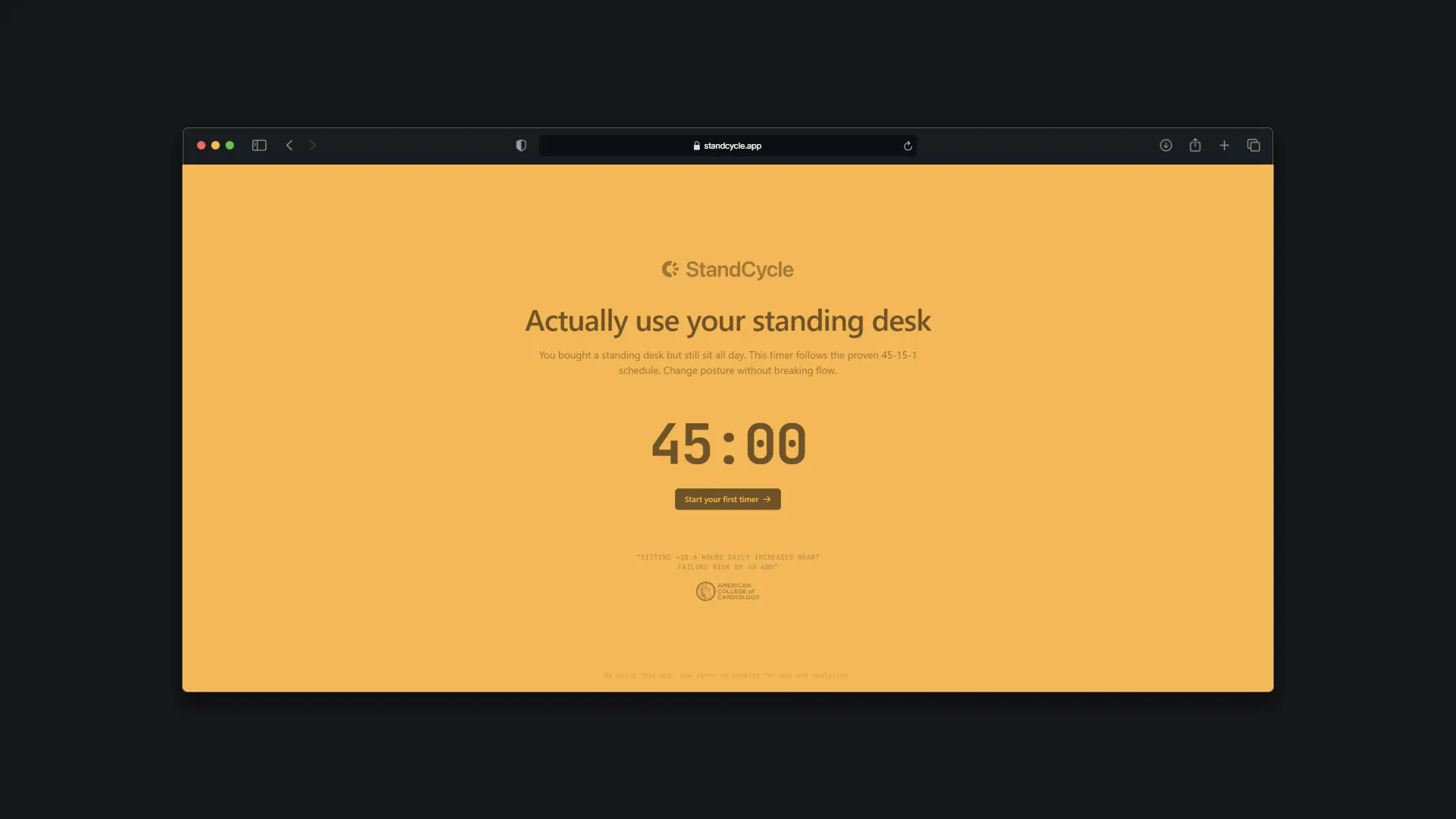 StandCycle - The Standing Desk Timer gallery image