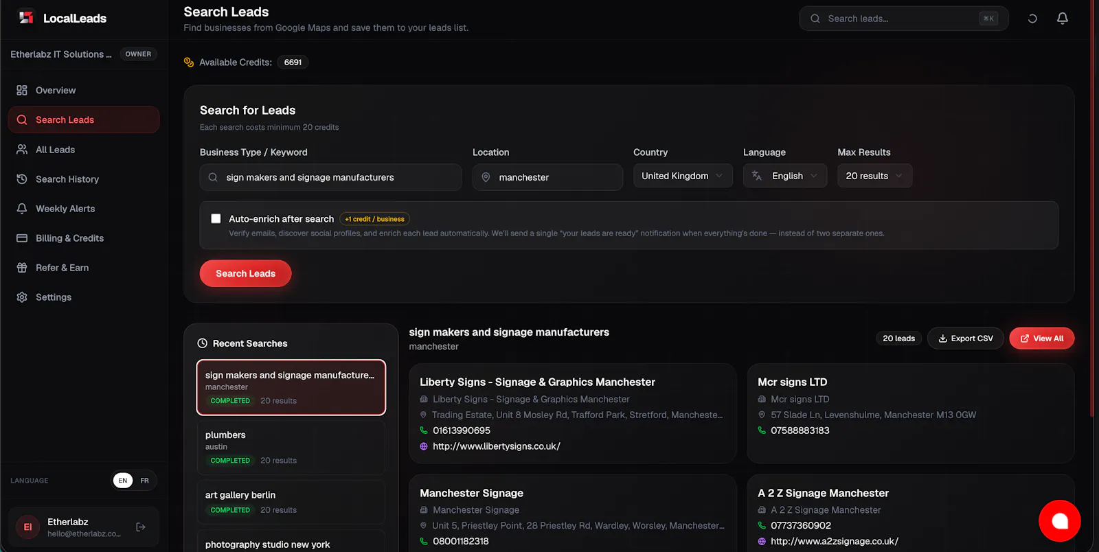 LocalLeads by PostOrbit screenshot 2