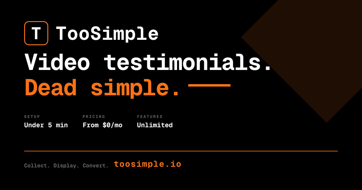 TooSimple.io - Main product screenshot demonstrating key features and user interface