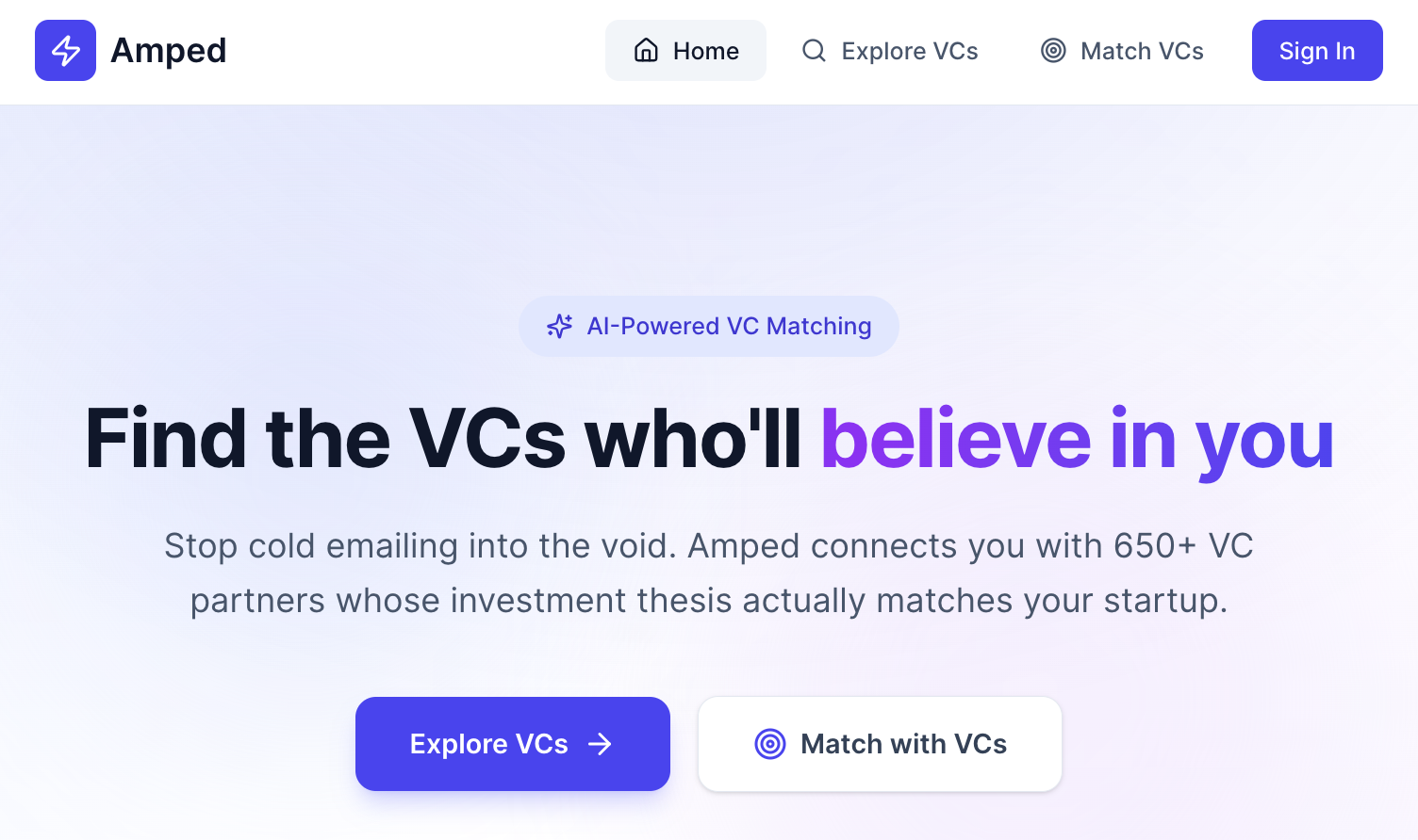 Amped by VeedoAI - Main product screenshot demonstrating key features and user interface