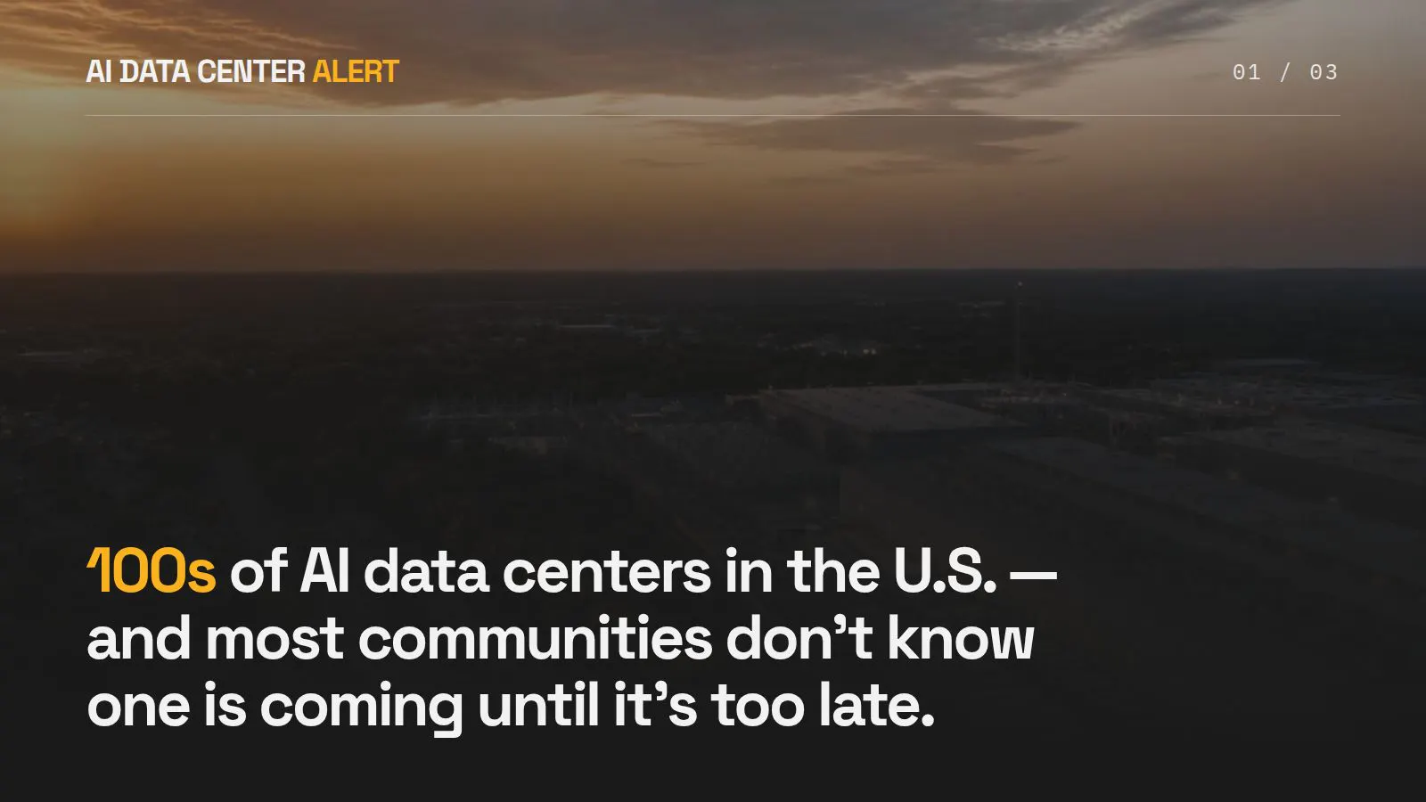 AI Data Center Alert screenshot