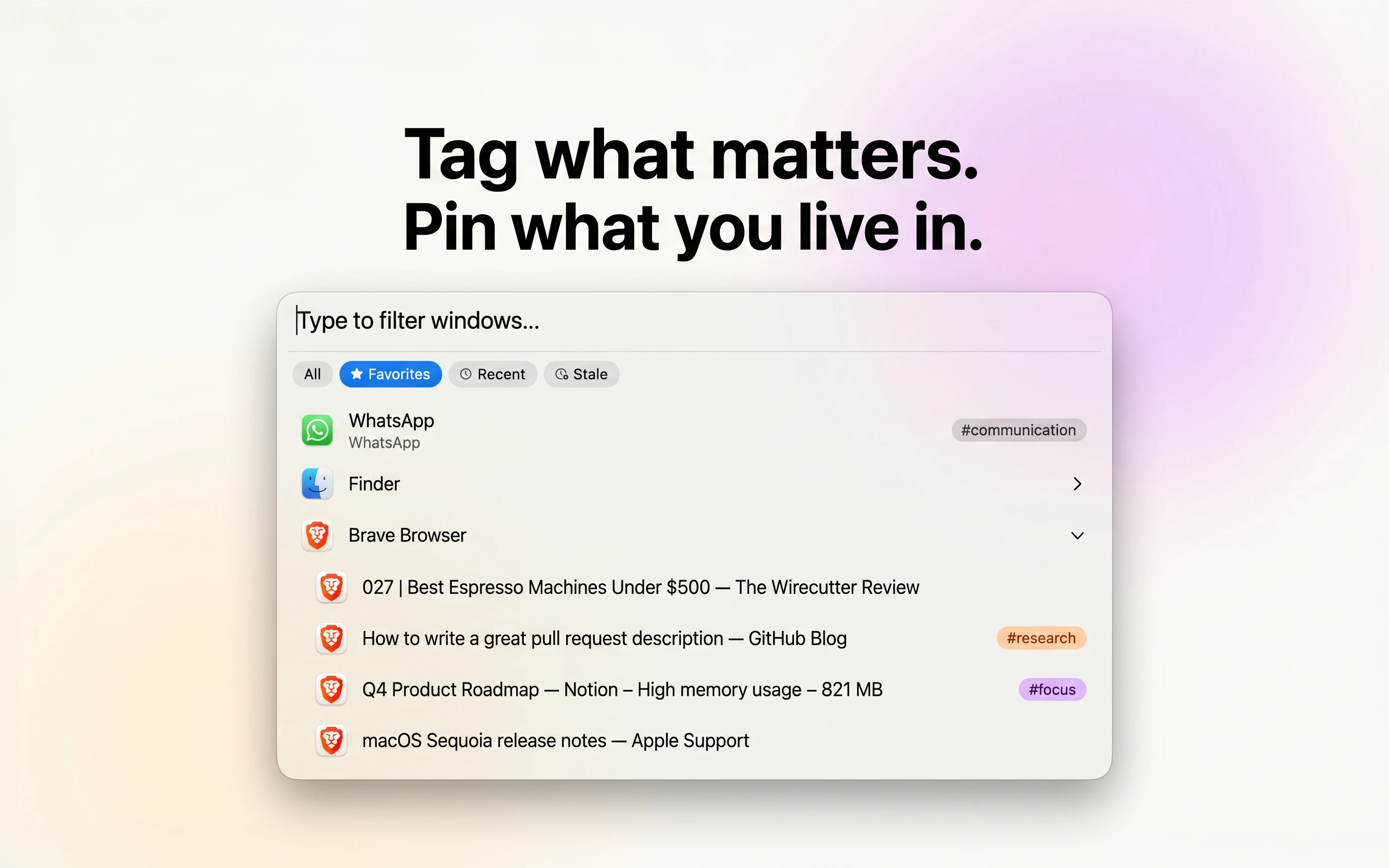 WindowHopper — find any window quickly 截图 4