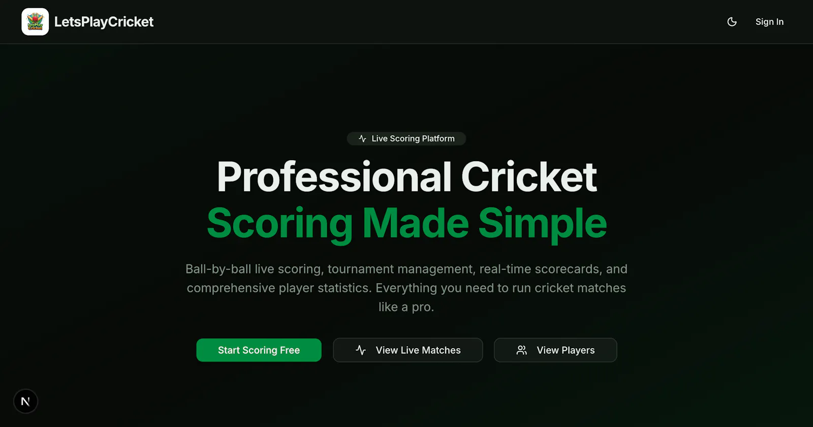 LetsPlayCricket screenshot 1