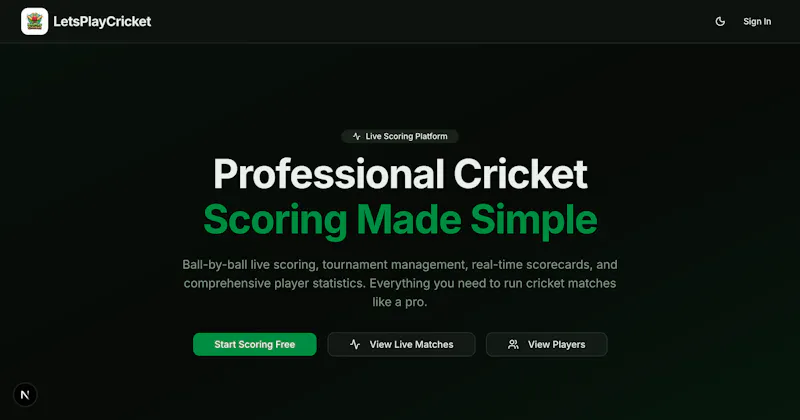 LetsPlayCricket screenshot 1