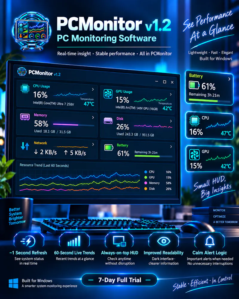 PCMonitor_v1.2 screenshot 1