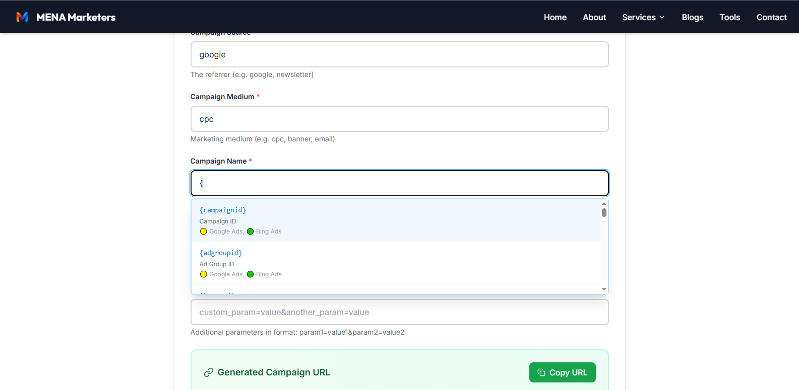 MENA Marketers - UTM Builder gallery image