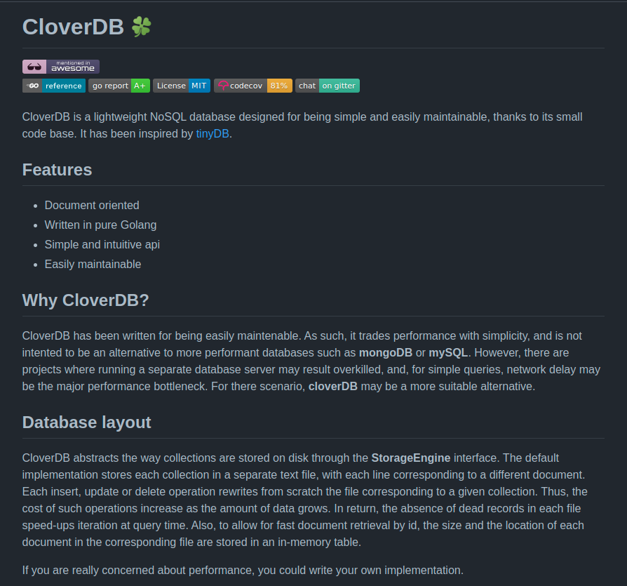cloverDB