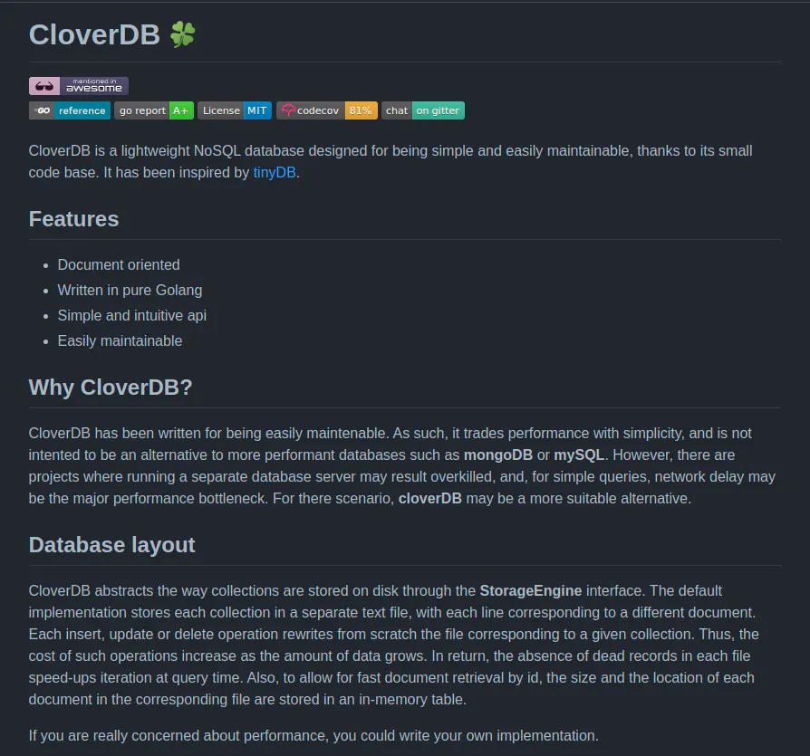 cloverDB