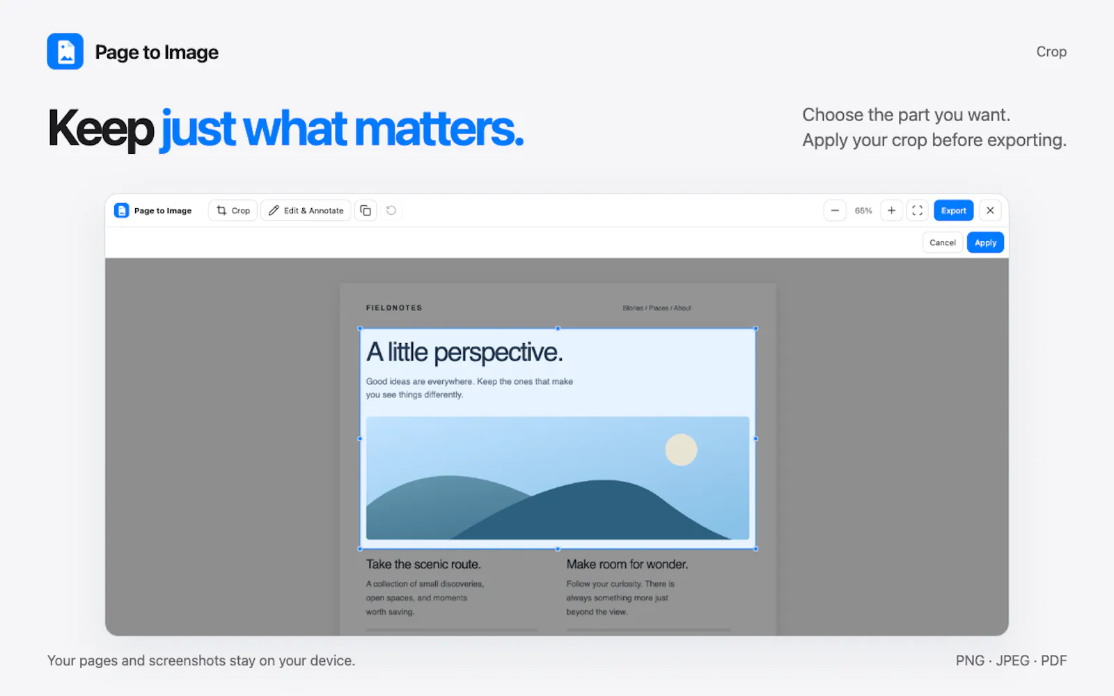 Page to Image - Screenshots & PDF screenshot 5