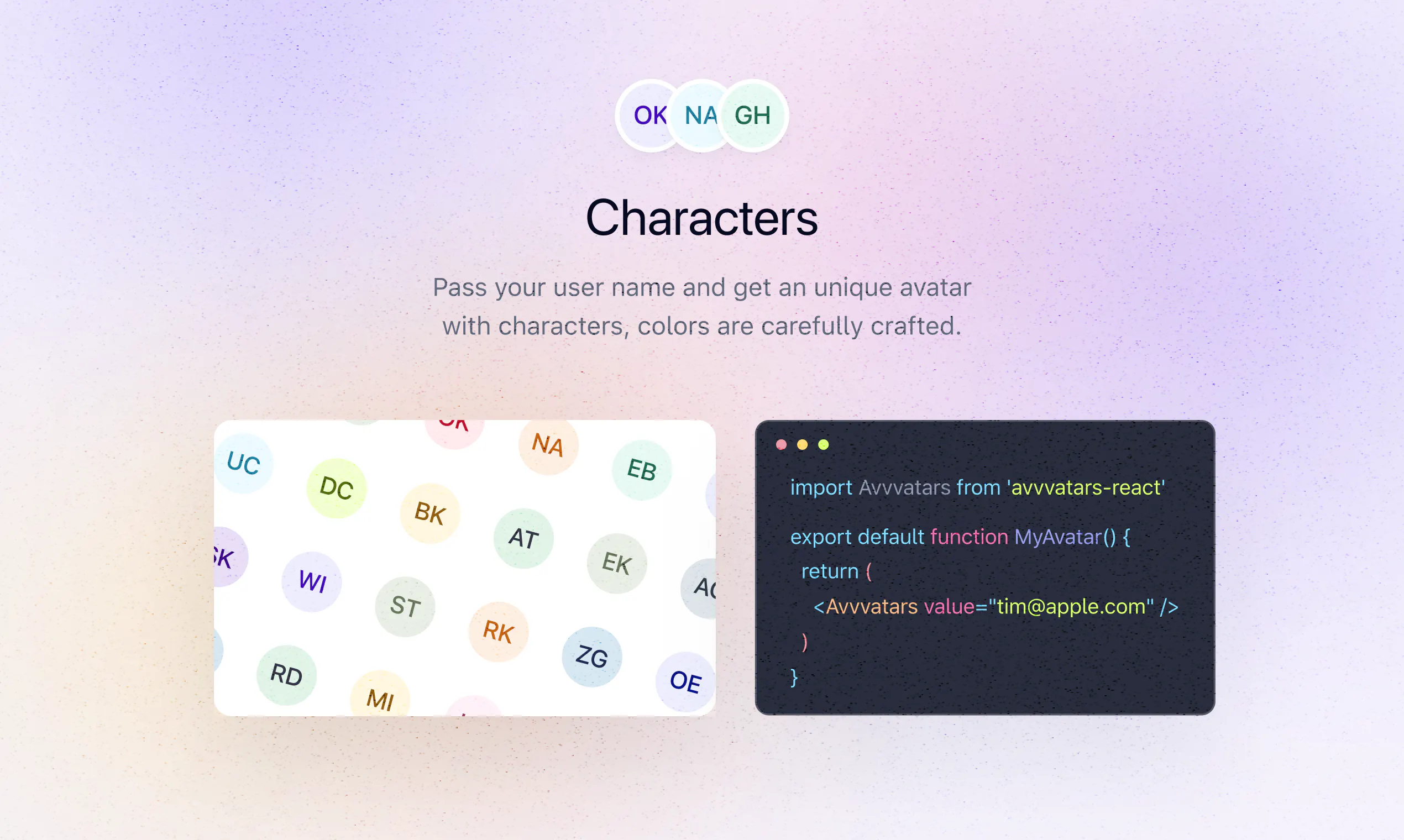 Avvvatars: Open source react unique UI avatar library | Product Hunt