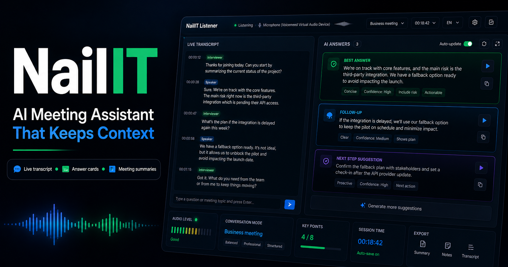 NailIT AI Meeting Assistant gallery image