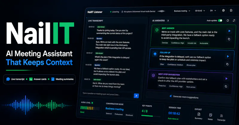 NailIT AI Meeting Assistant screenshot 2