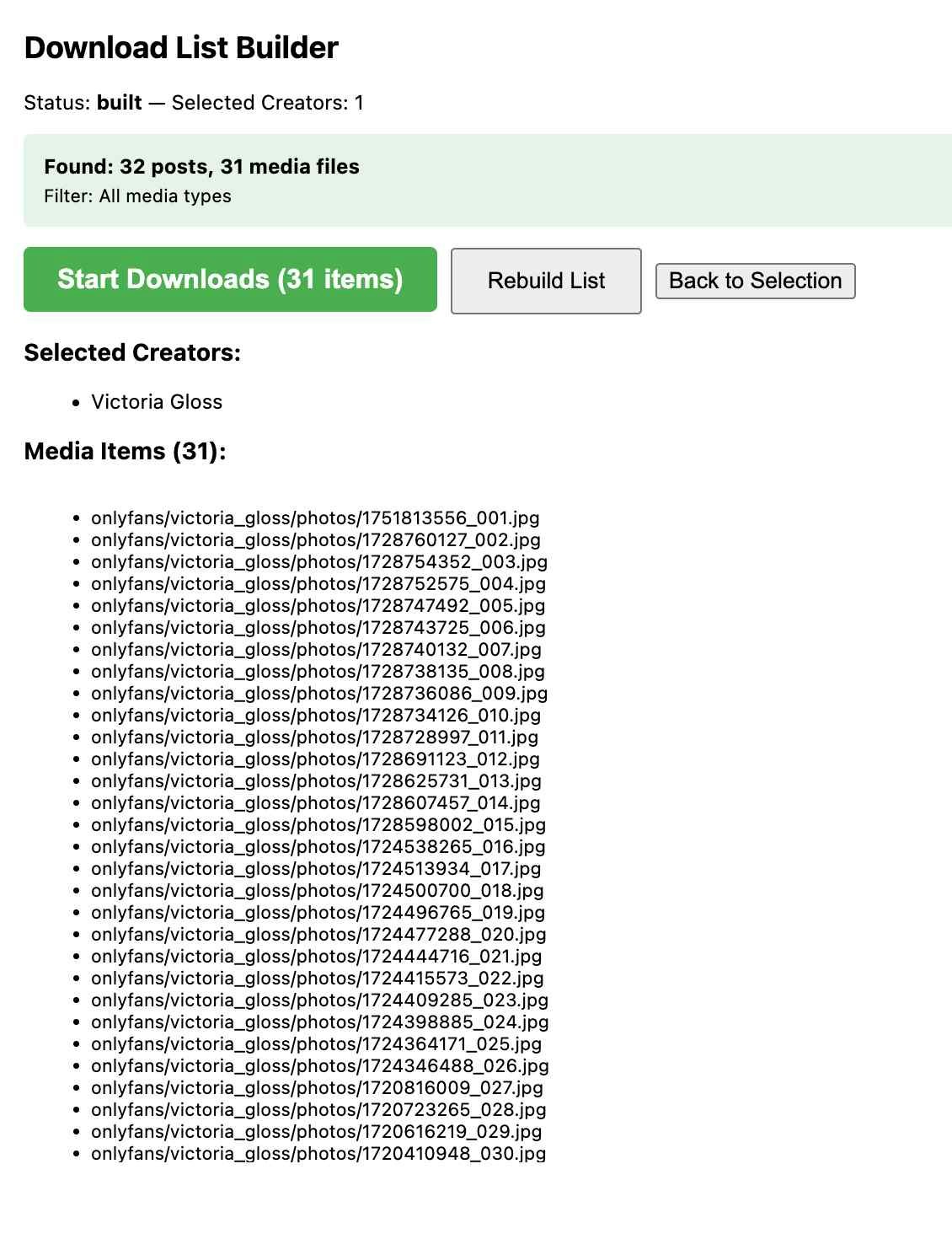 Onlyfans Downloader - Screenshot 4 showing product features and functionality