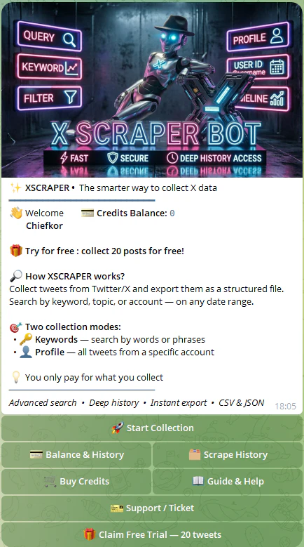 XScraper Bot