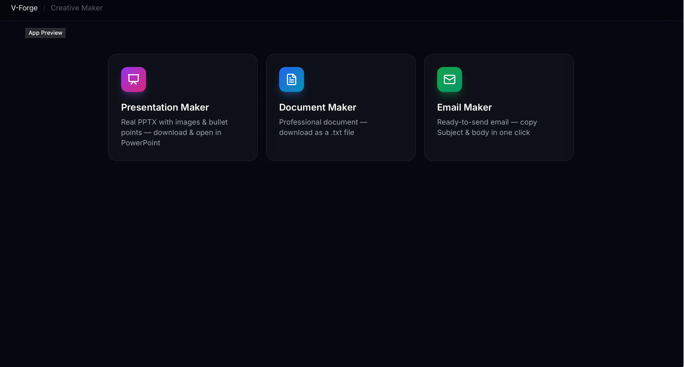 V-Forge AI 截图 2