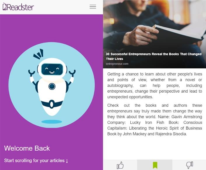 Readster - Article Suggestion and Summary gallery image