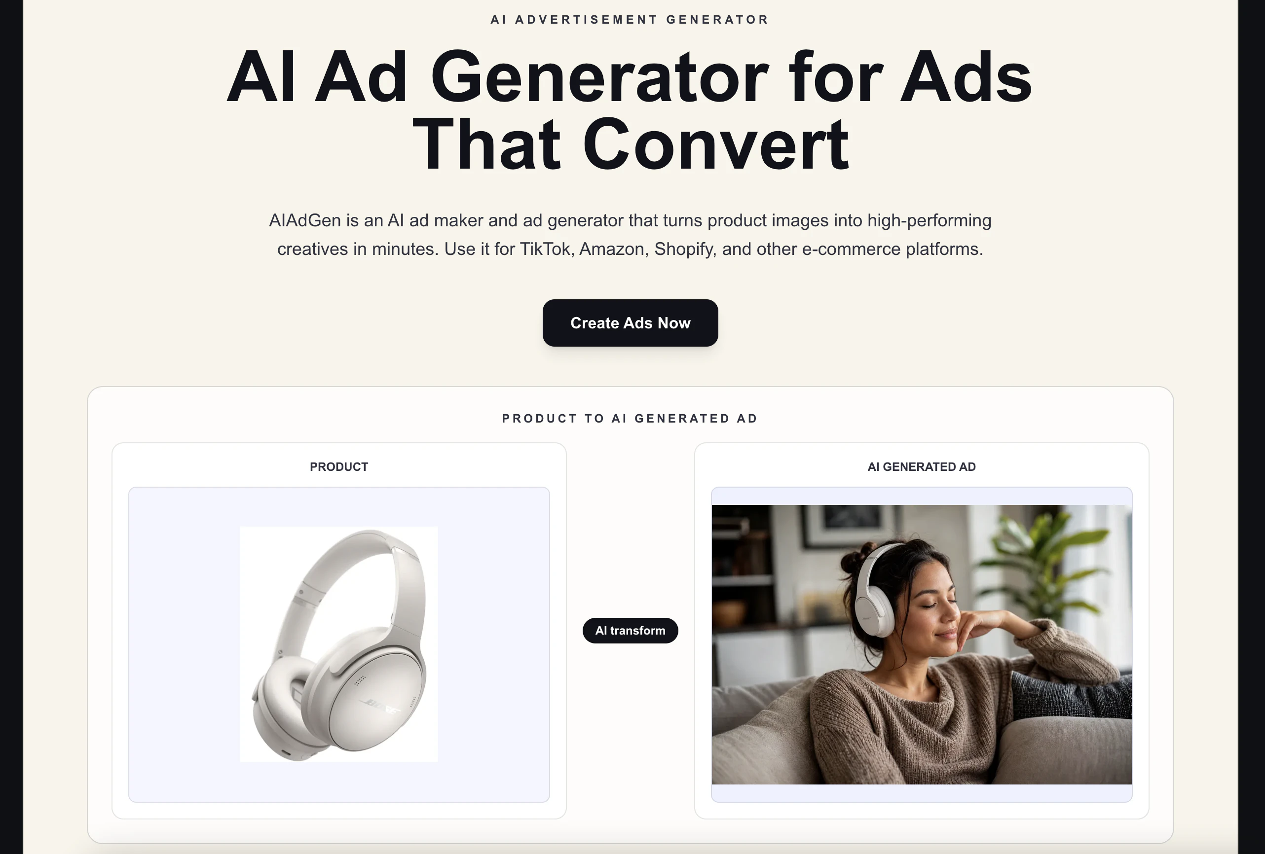 AI Ad generator 截图