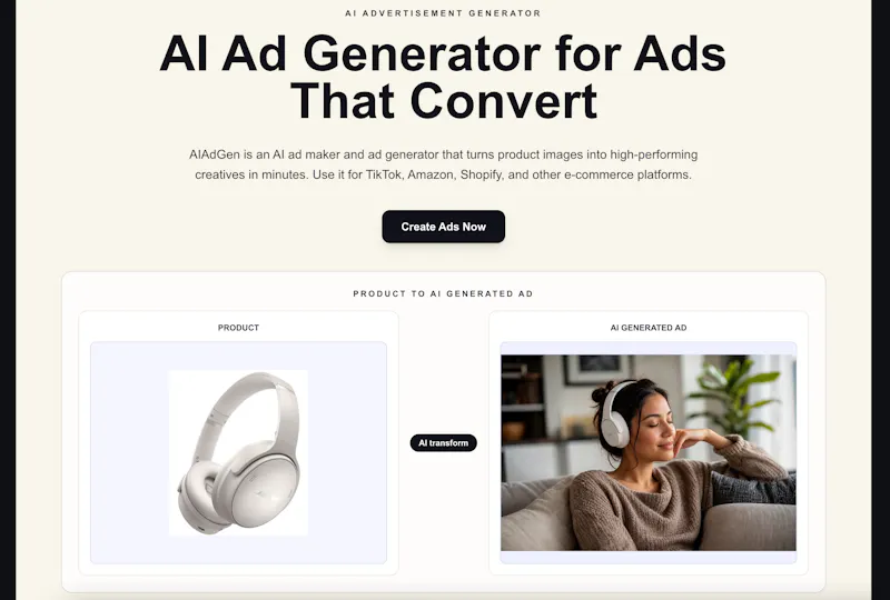 AI Ad generator screenshot 1