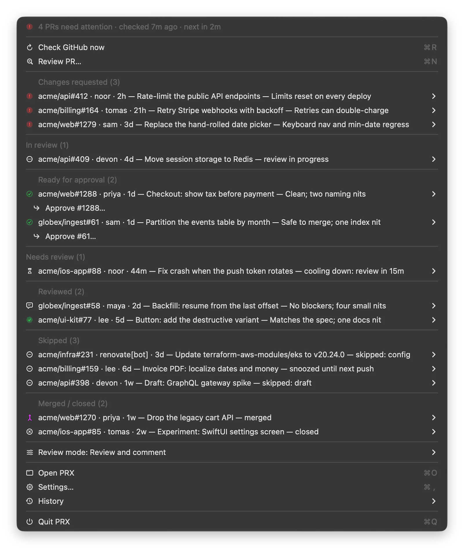 prx screenshot 2