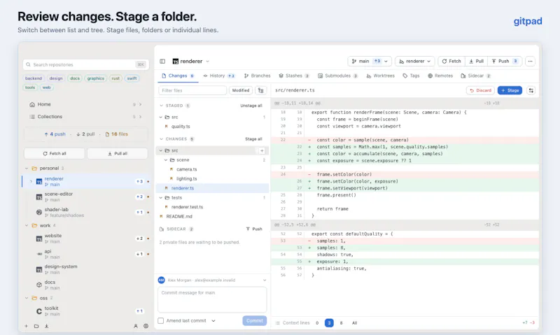 Gitpad screenshot 2