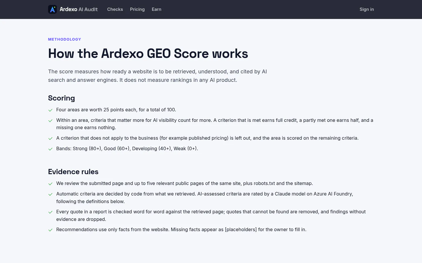 Ardexo AI Audit gallery image