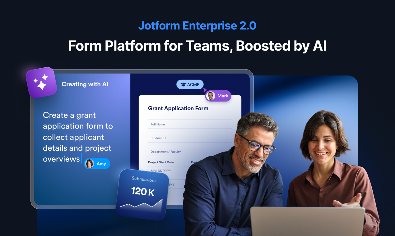 Jotform Enterprise 2.0 - Main screenshot showing features and interface