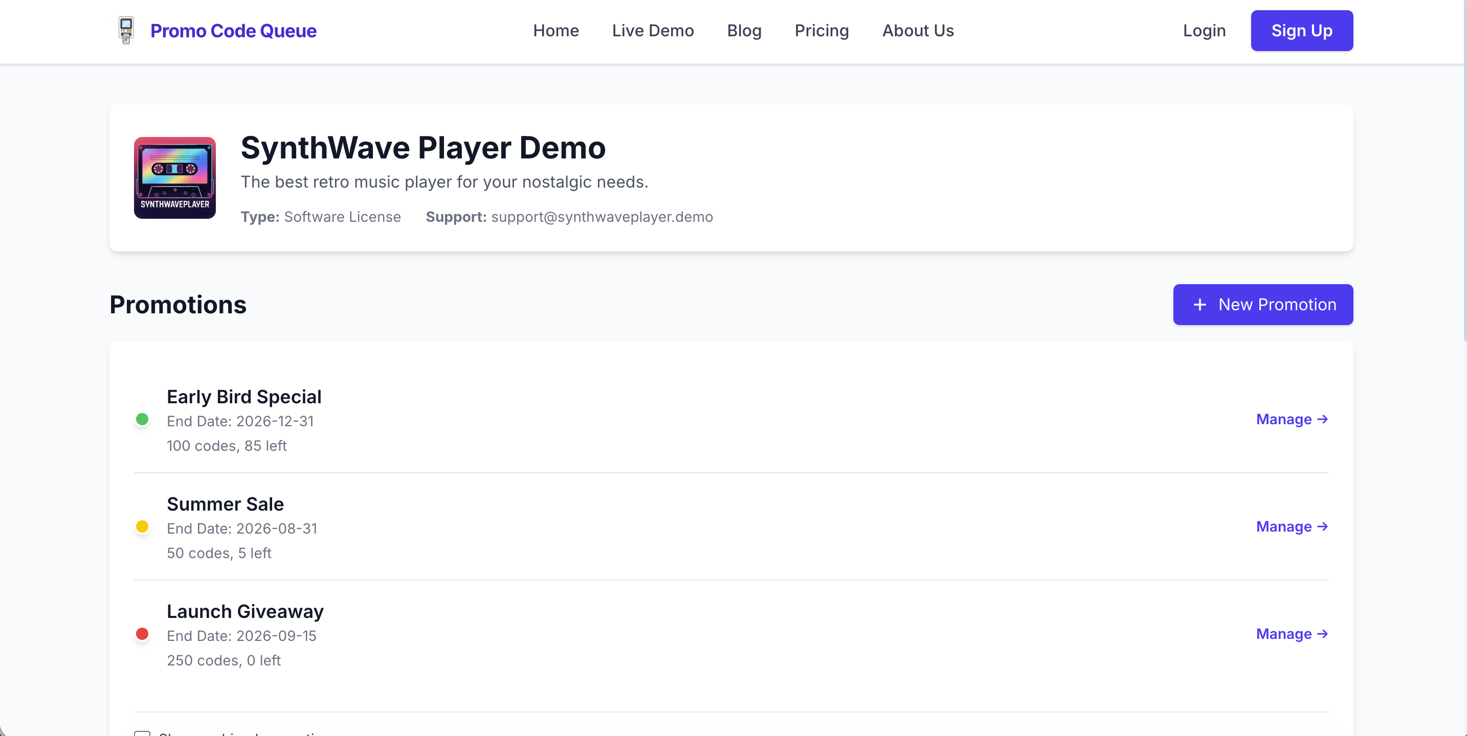 Promo Code Queue gallery image