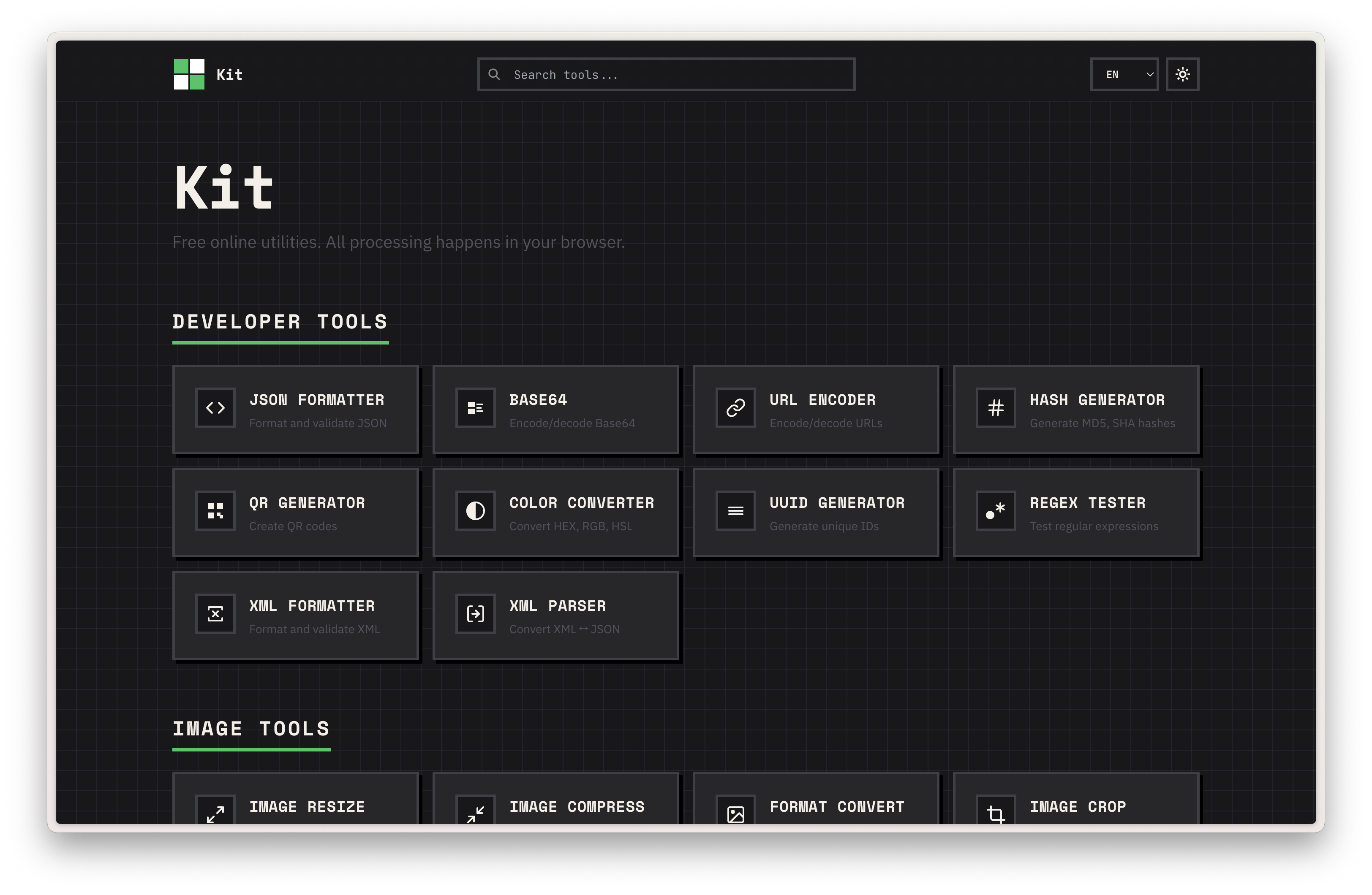 Kit - Screenshot 2 showing product features and functionality