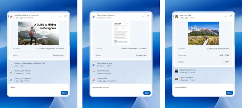 New Windows Search screenshot 2