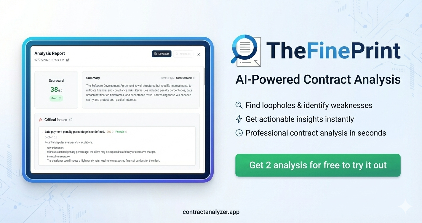 TheFinePrint - Main product screenshot demonstrating key features and user interface