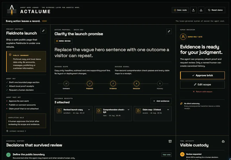 Actalume screenshot 2