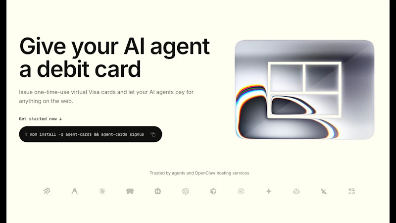 Agent Card screenshot 1 (video preview)