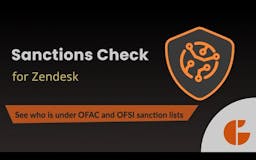 Sanctions Check for Zendesk  media 1