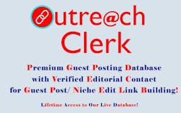 Outreach Clerk: Link Building Database media 1