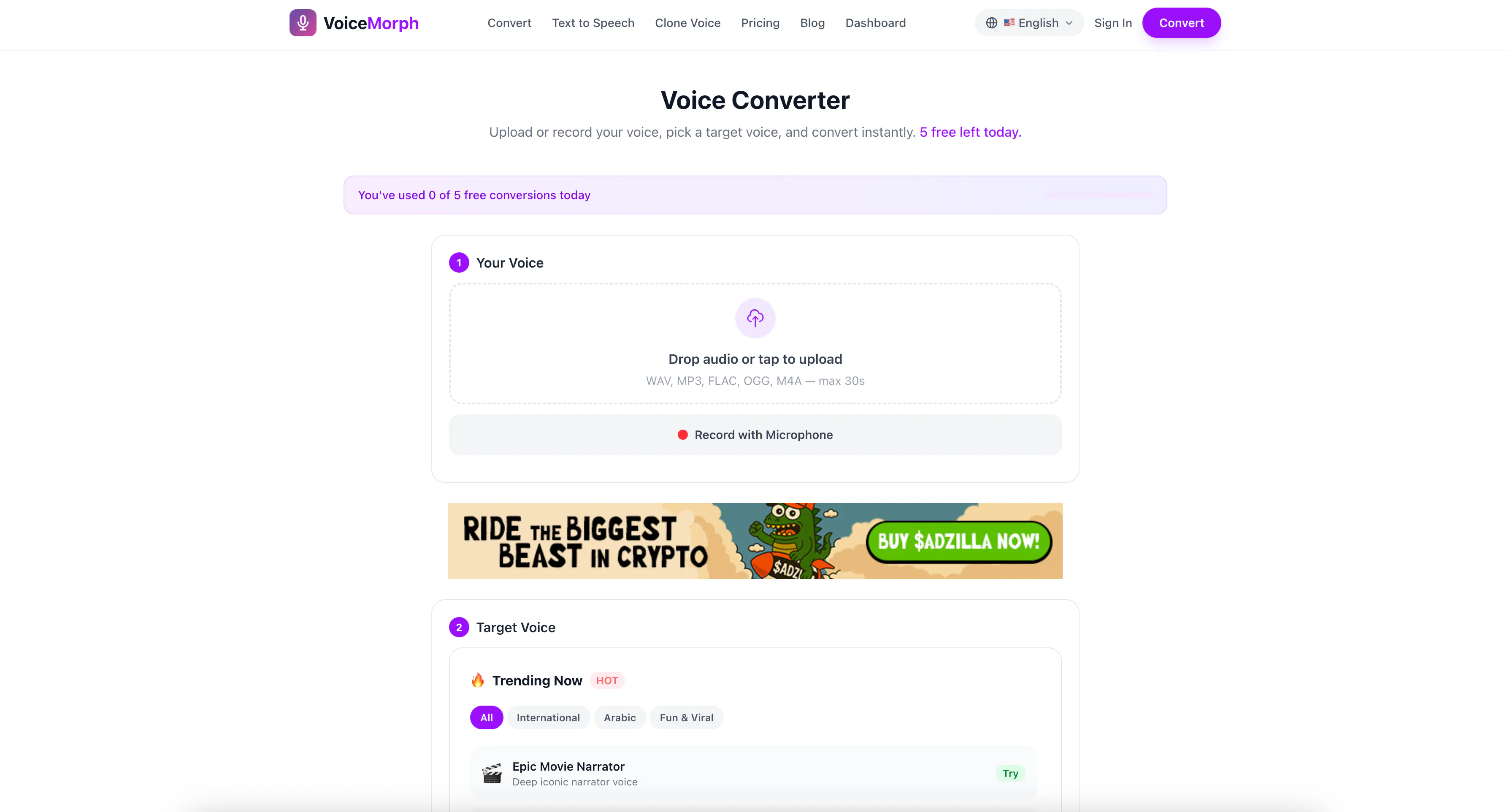 Voice Morph product banner