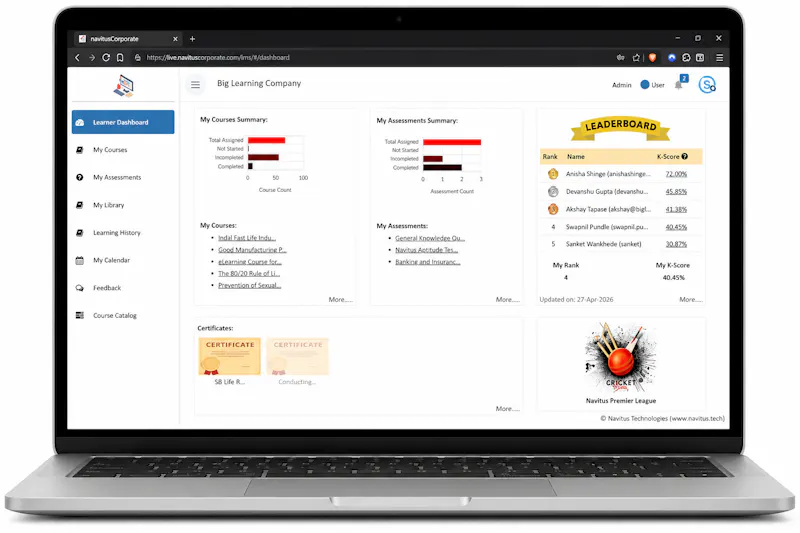 navitusLMS screenshot 2