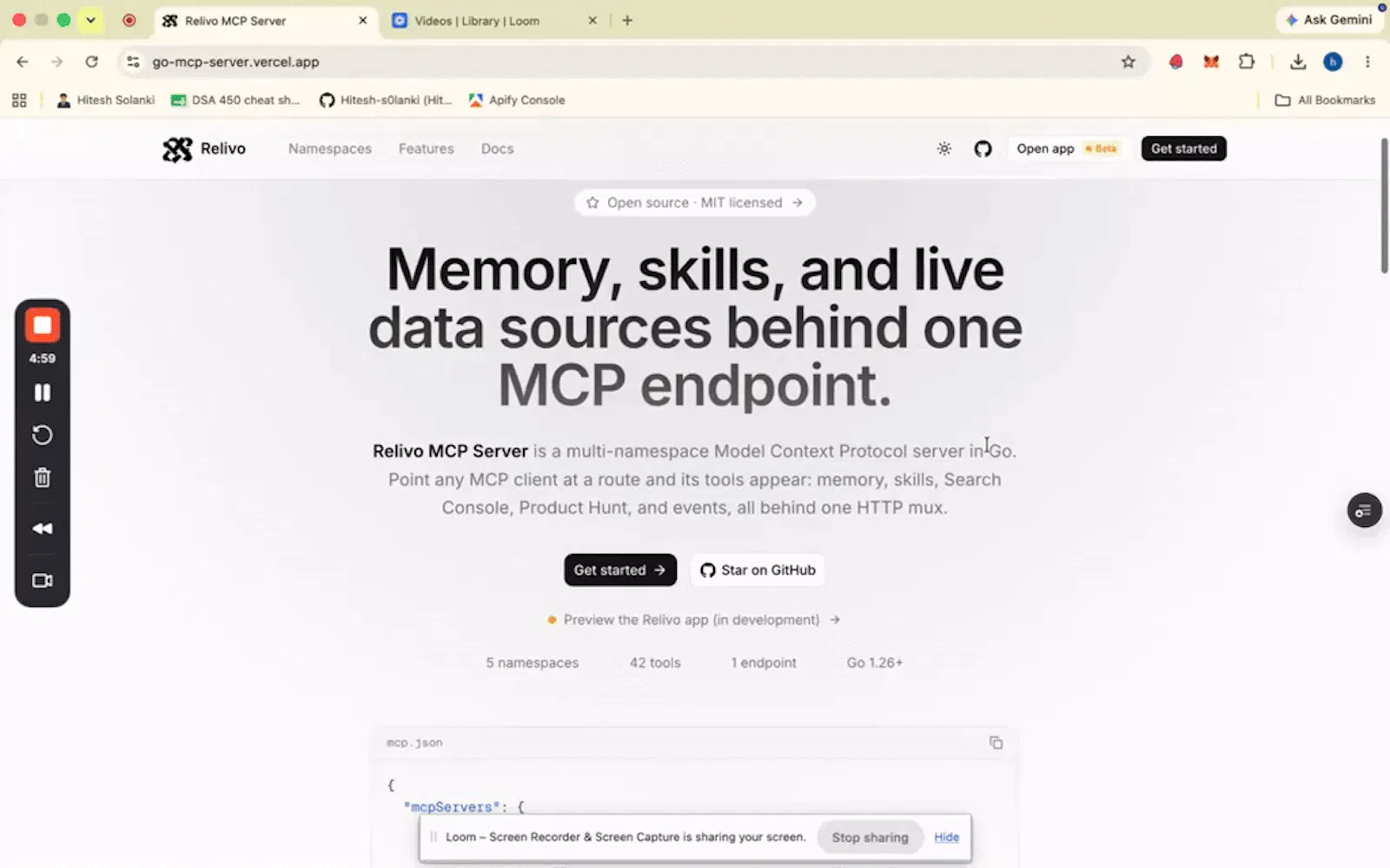 Relivo MCP Server screenshot 1 (video preview)