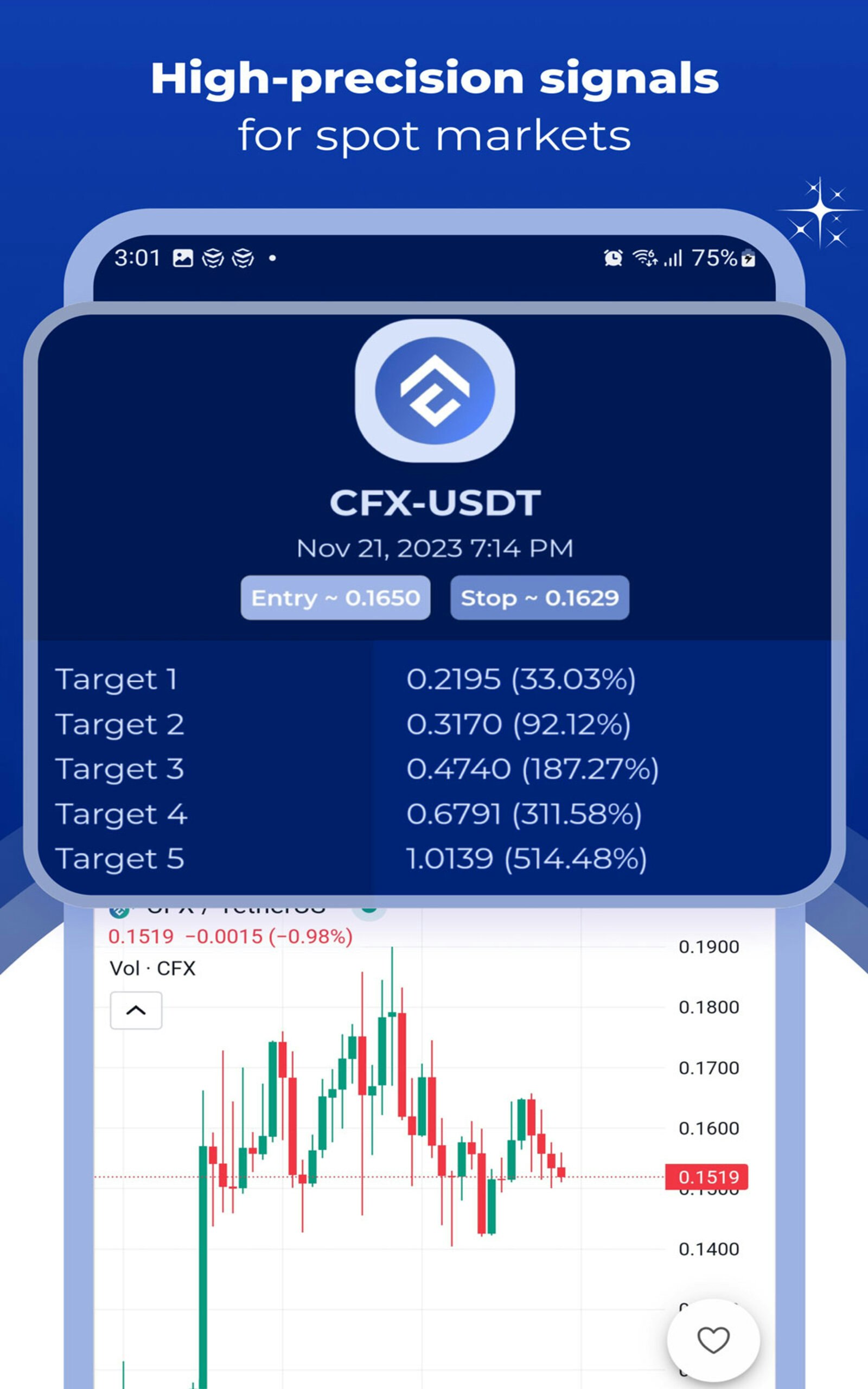 Segnali uptrade |Crypto Segnali App media 2