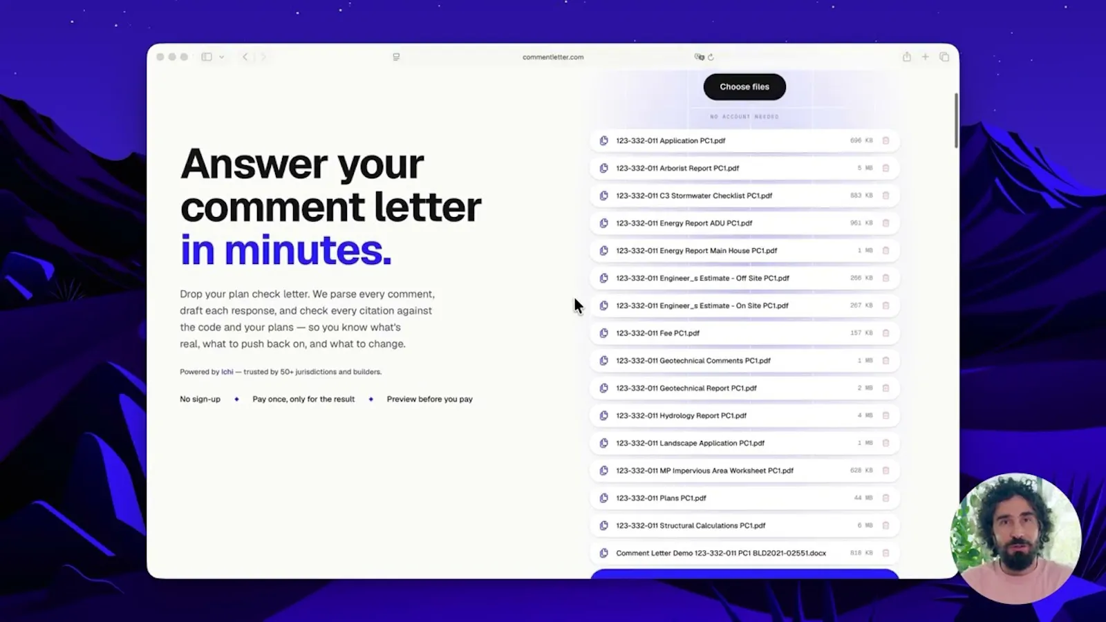 Comment Letter screenshot 1 (video preview)