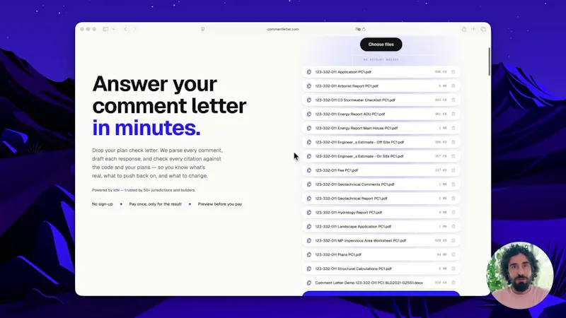 Comment Letter screenshot 1 (video preview)