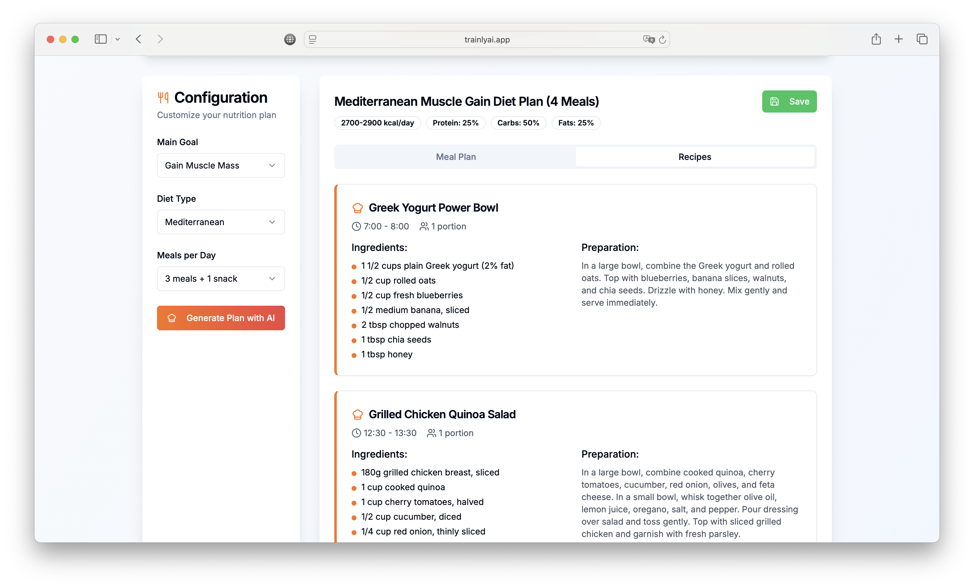 Mídia 10 de Testado - Rotinas personalizadas, dietas e receitas e rastreamento de hábitos.