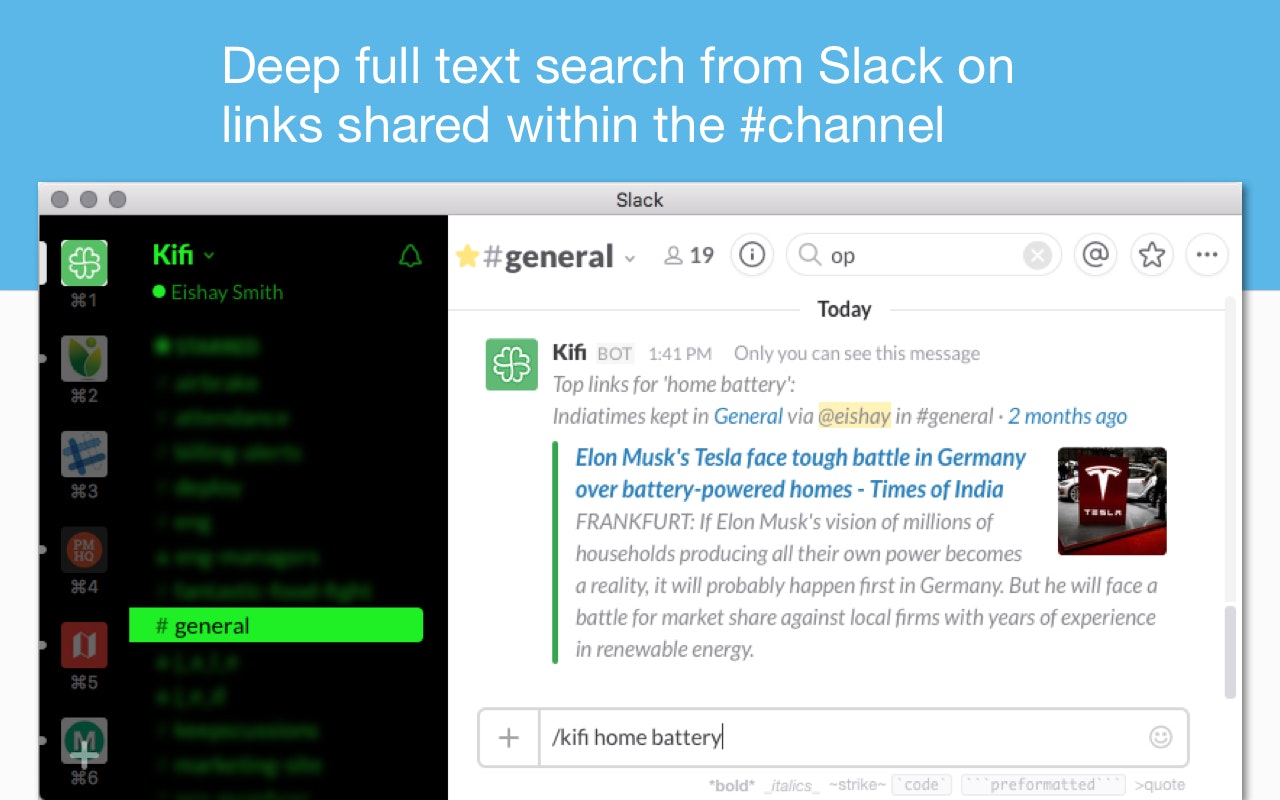 Kifi for Slack gallery image