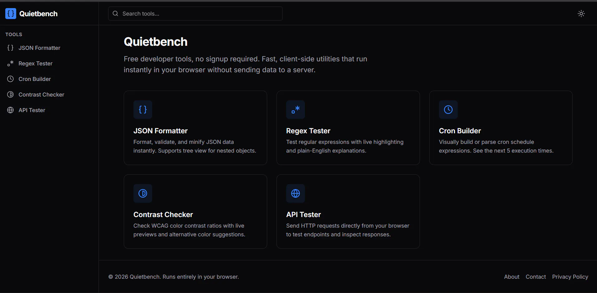 Quietbench gallery image