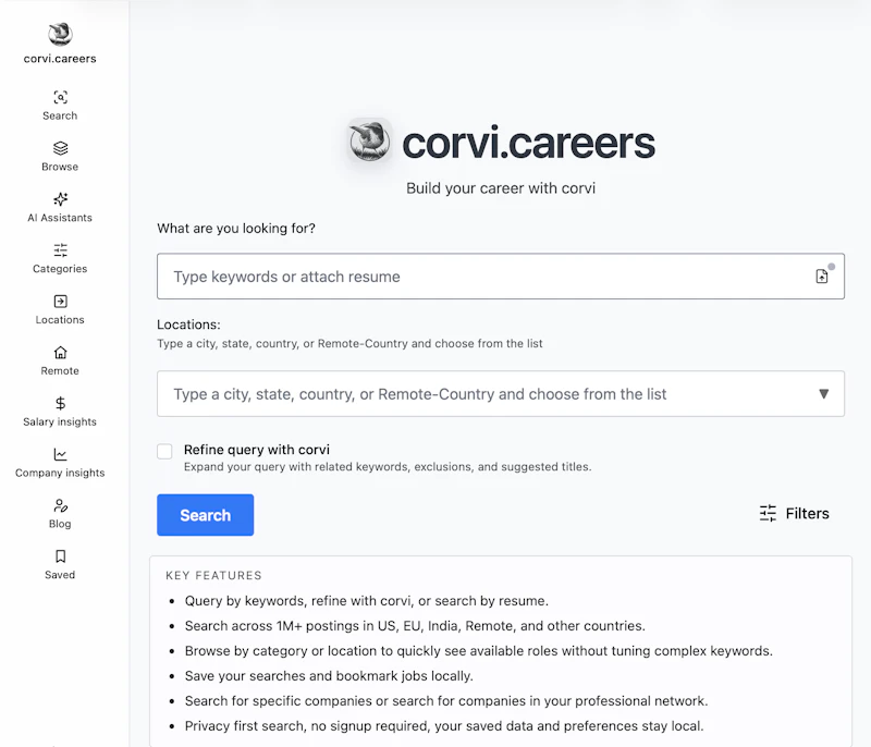 Corvi Careers screenshot 1