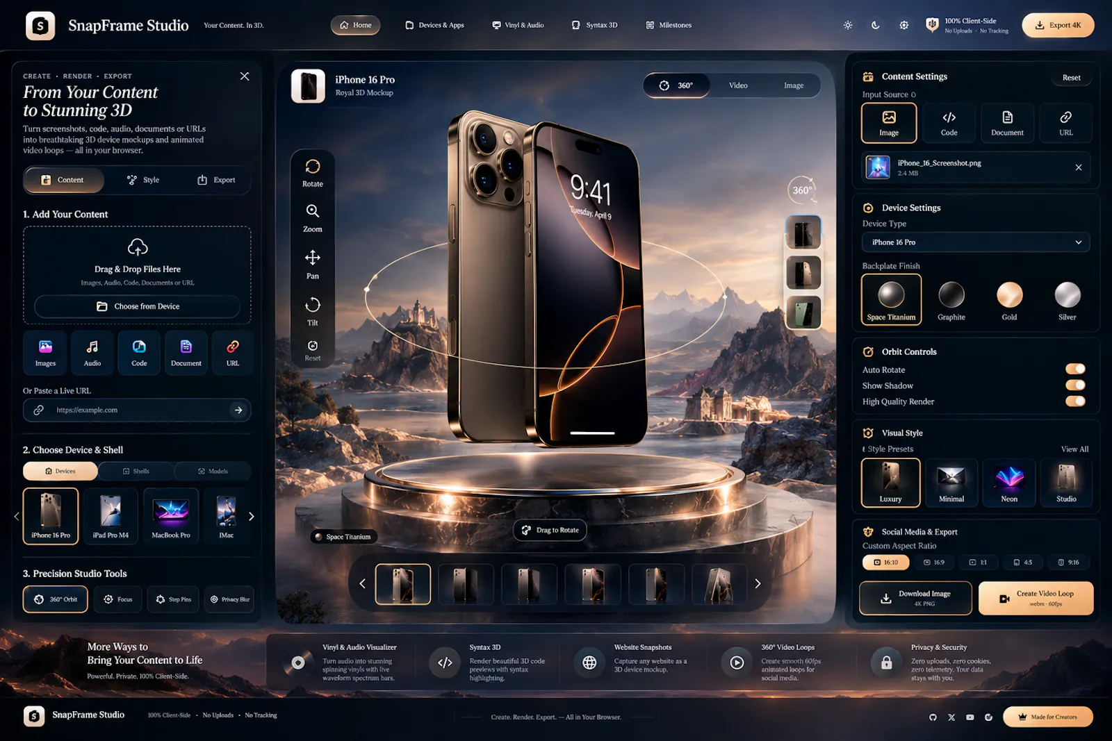 SnapFrame Studio screenshot 1