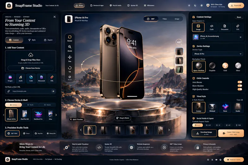 SnapFrame Studio screenshot 1
