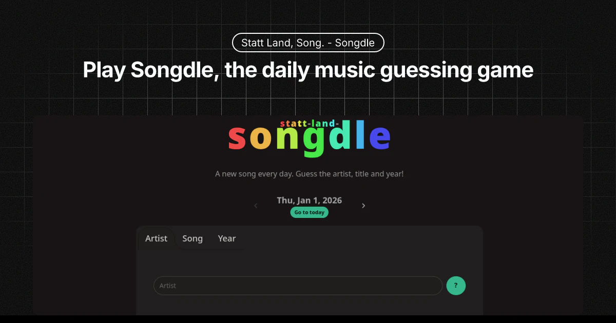 Statt Land, Song - Songdle 대표 미리보기
