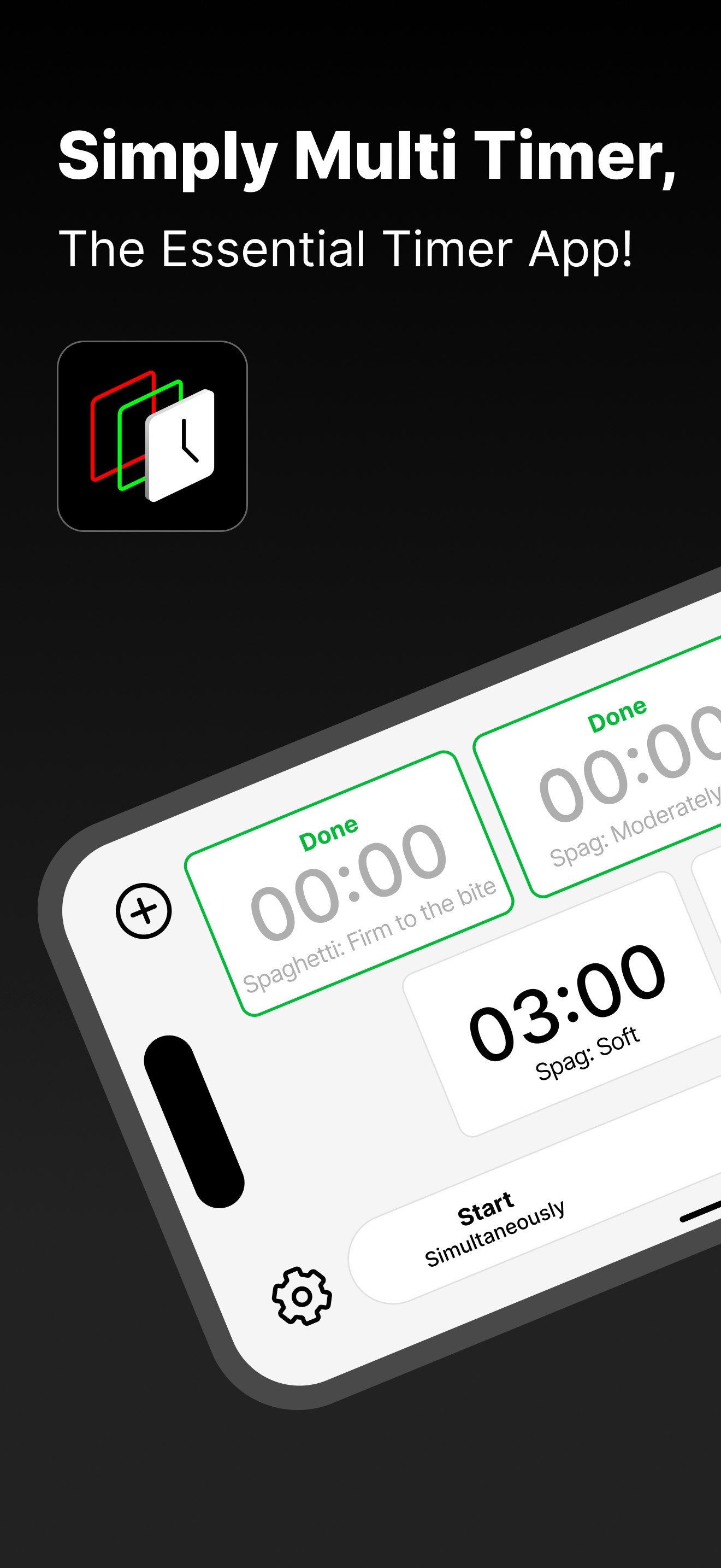 Simply Multi Timer - Main product screenshot demonstrating key features and user interface
