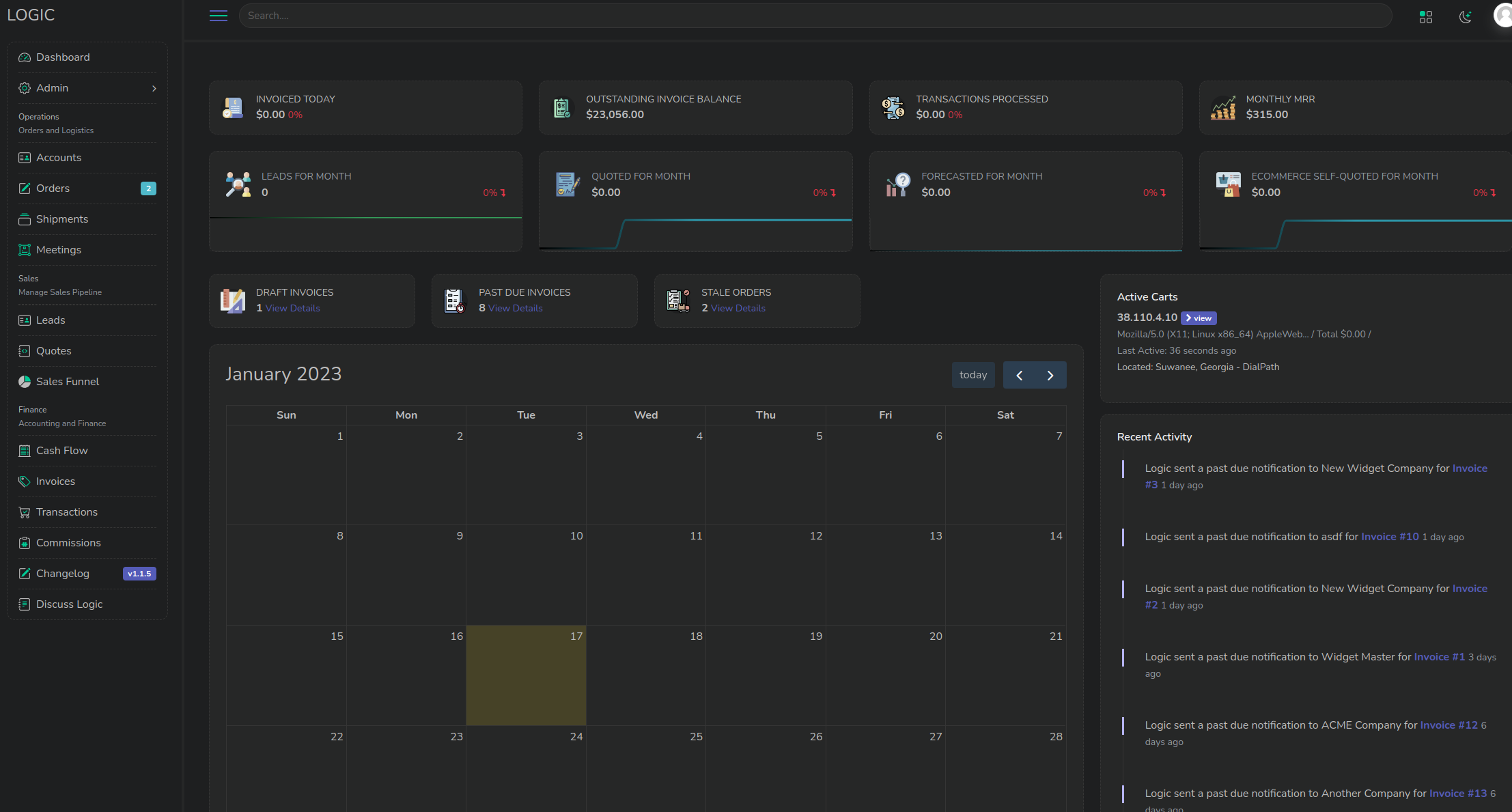 Logik - Open Source -Abrechnungssoftware - Kostenloses CRM- und Abrechnungswerkzeug mit einem Markenkundenportal. Medien 2